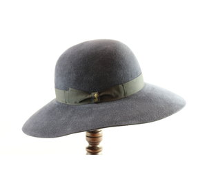 borsalino wide brim velour fur felt dress hat