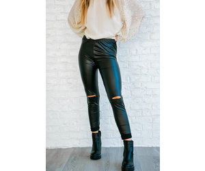R.I.P Faux Leather Leggings - Sisterology