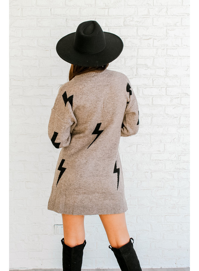Struck by You Sweater Dress