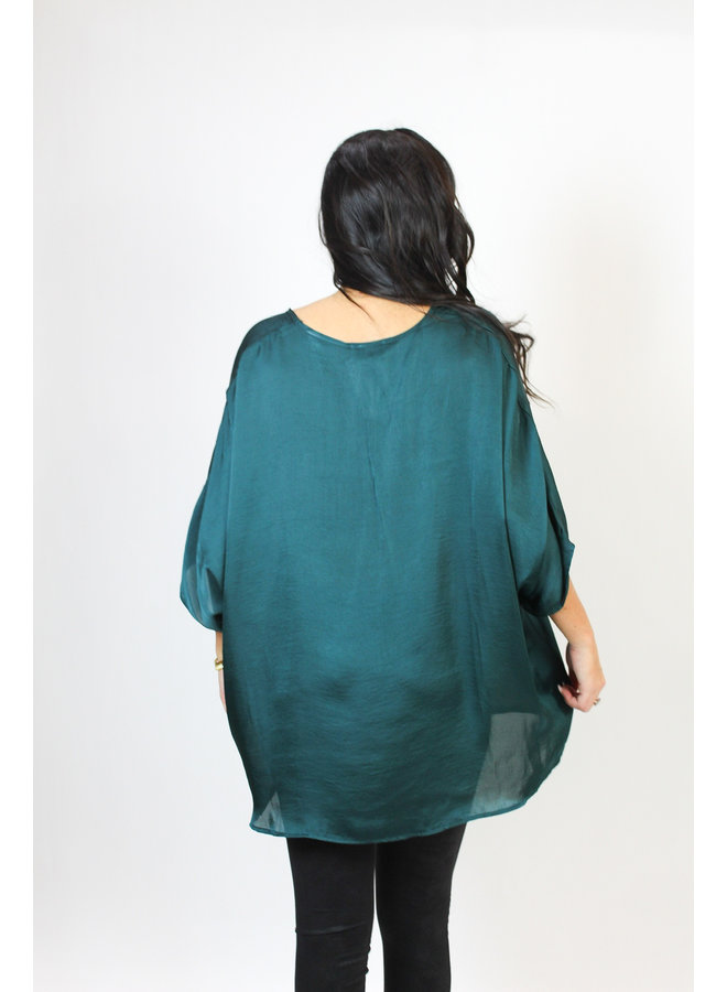 Emerald Foil Holiday Tunic