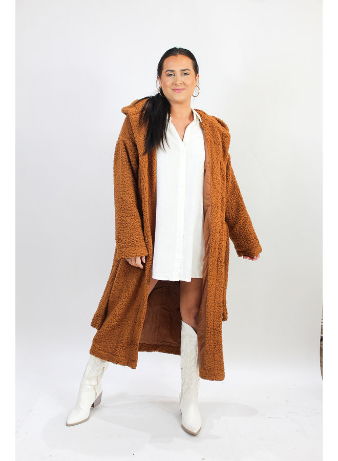 caramel teddy coat