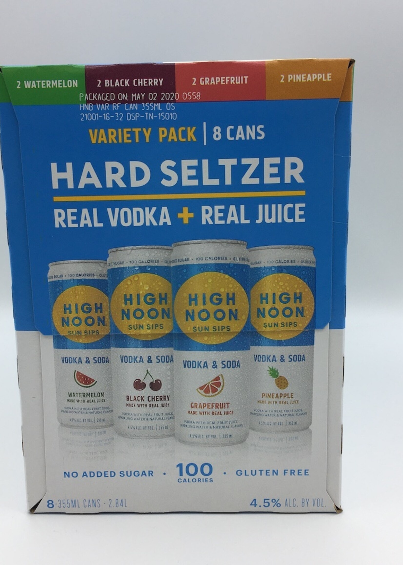 High Noon Variety Pack Vodka &  Soda 8pk 355ML