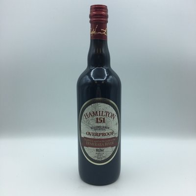 Hamilton 151 Overproof Demerara River Rum 750ML Hamilton 151 Overproof Demerara River Rum 750ML