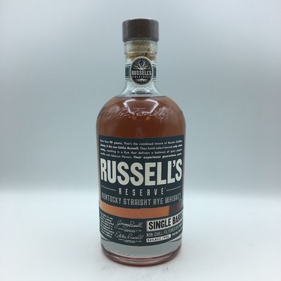 Russell’s Reserve Single Barrel Rye Whiskey 750ML Russell’s Reserve Single Barrel Rye Whiskey 750ML
