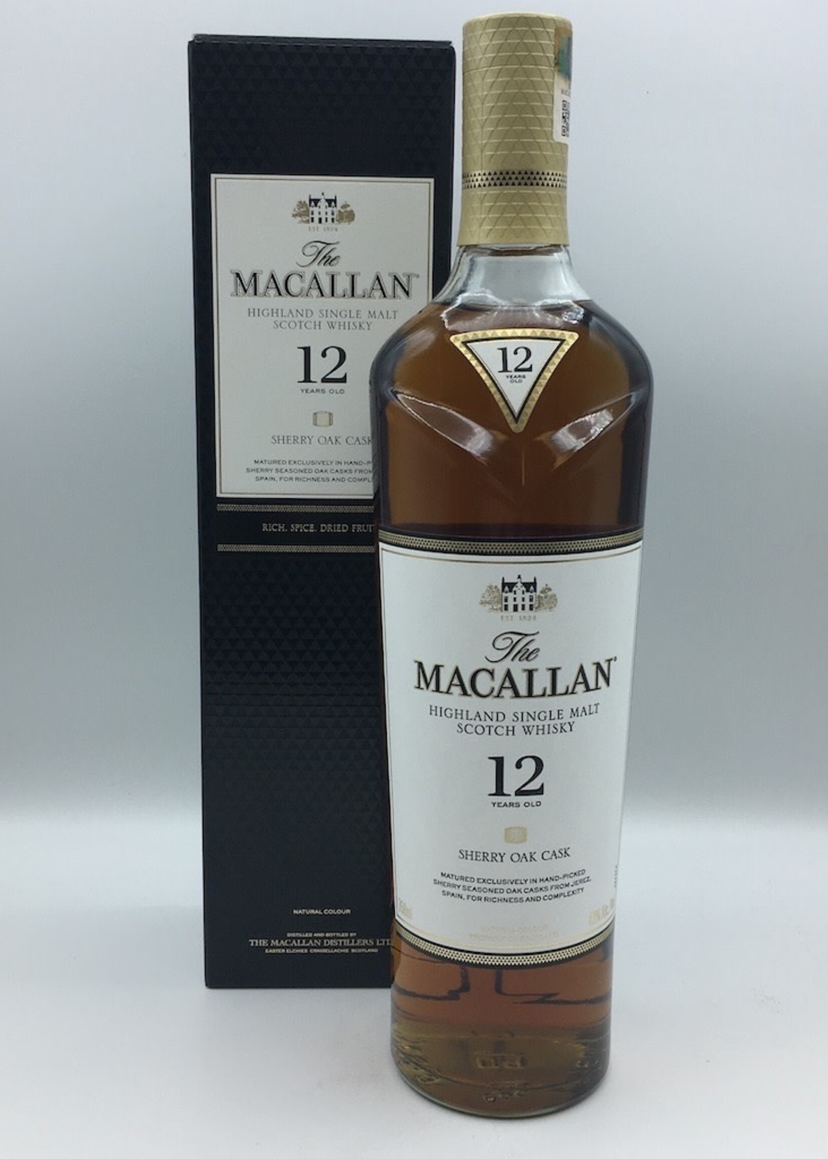 Macallan Sherry Oak Single Malt Scotch 12YRS 750ML R