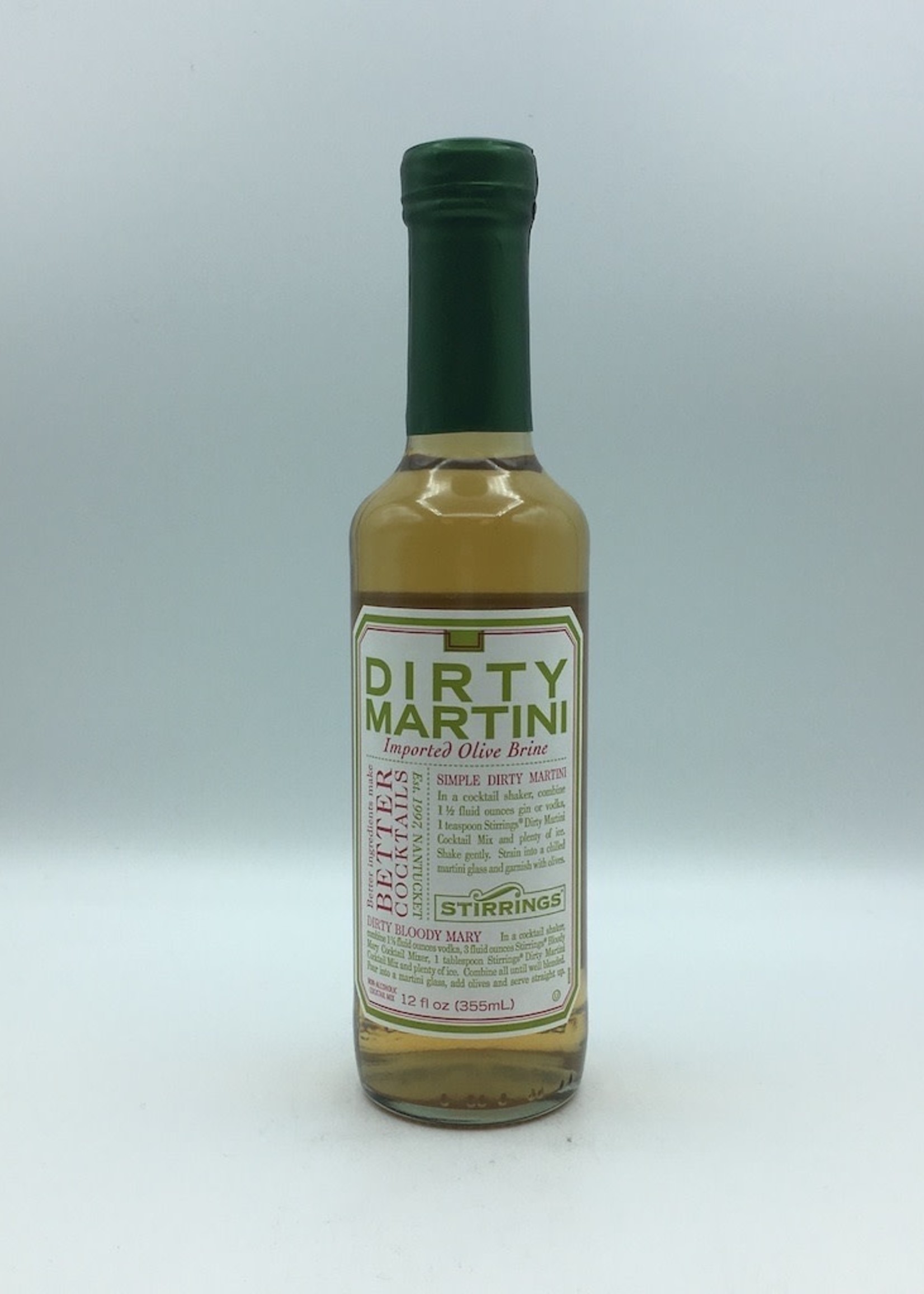 Stirrings Dirty Martini Olive Brine 12OZ