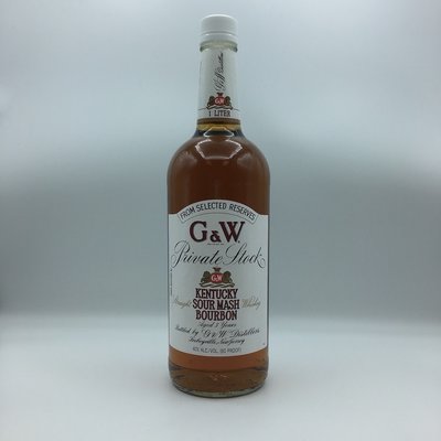 G & W Private Stock Kentucky Sour Mash Bourbon Liter G & W Private Stock Kentucky Sour Mash Bourbon Liter