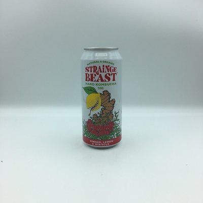 Strainge Beast Ginger, Lemon & Hibiscus Hard Kombucha SINGLE 16OZ Strainge Beast Ginger, Lemon & Hibiscus Hard Kombucha SINGLE 16OZ