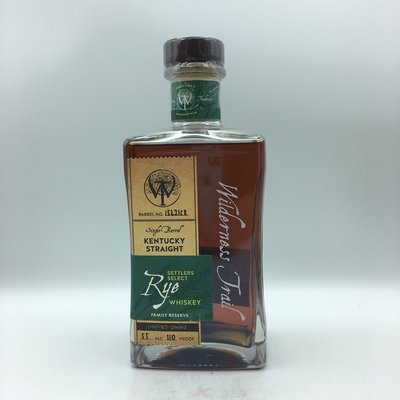 Wilderness Trail Single Barrel Rye Whiskey 750ML Wilderness Trail Single Barrel Rye Whiskey 750ML