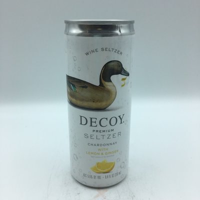 Decoy Seltzer Chardonnay with Lemon & Ginger 4PK 8OZ Decoy Seltzer Chardonnay with Lemon & Ginger 4PK 8OZ