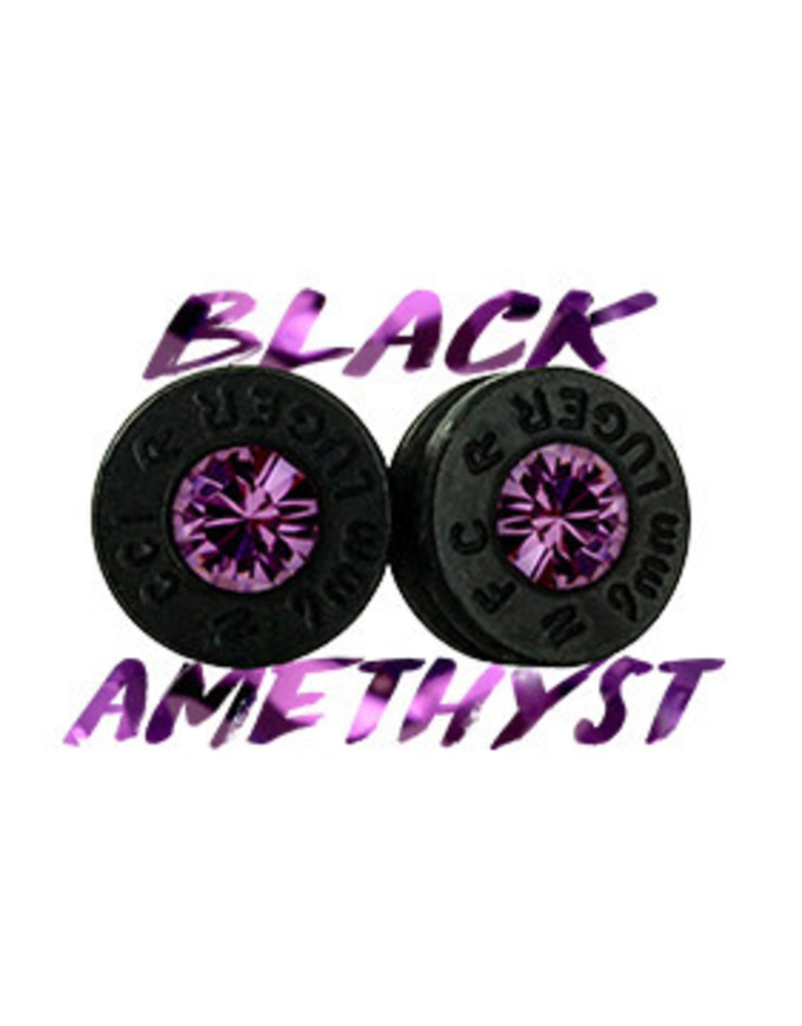 Astarix Bullet Earrings-Black