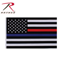 Rothco Rothco Thin Blue/Thin Red Line Flag 3x5
