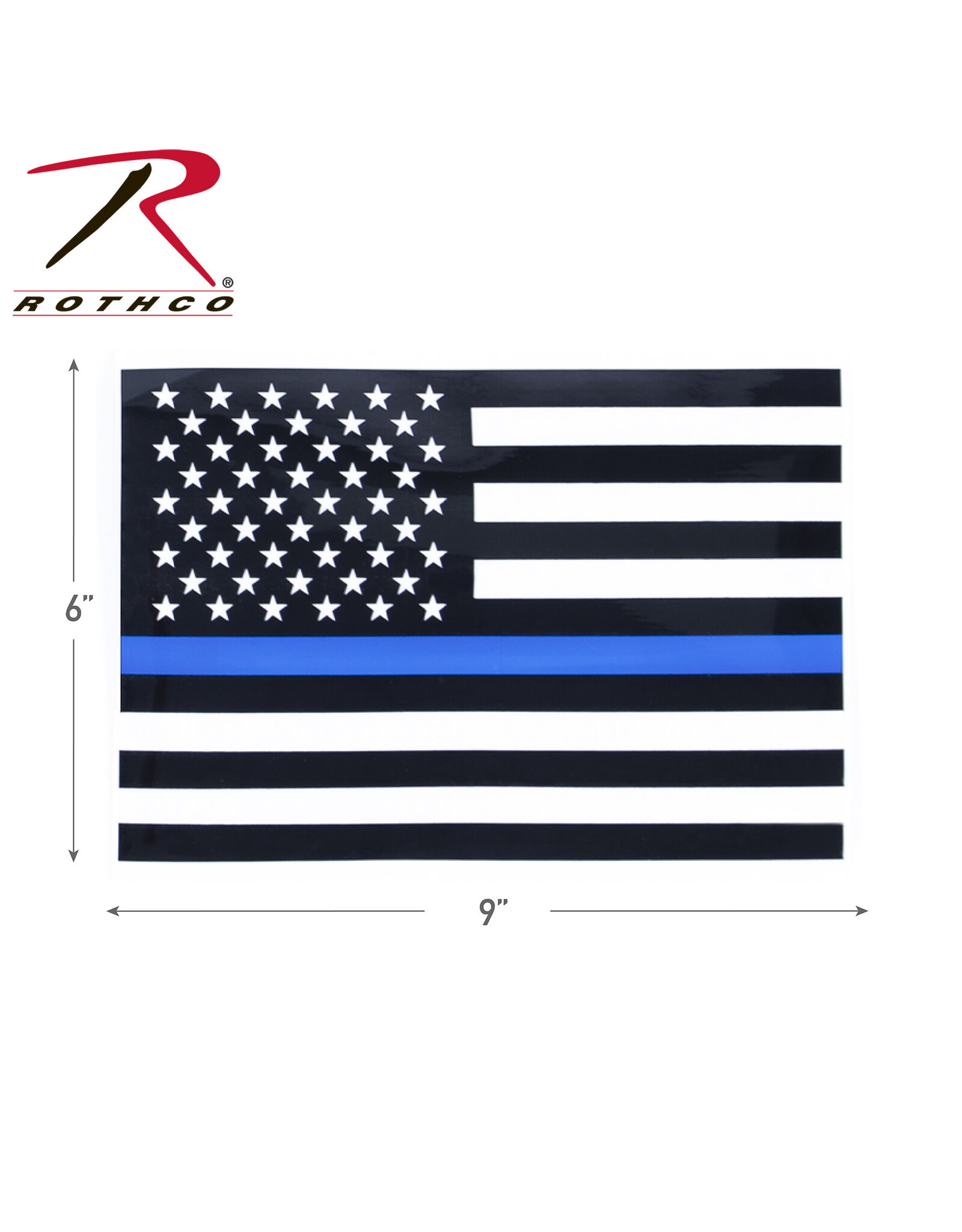 Rothco Rothco Transparent Thin Blue Line Flag Decal