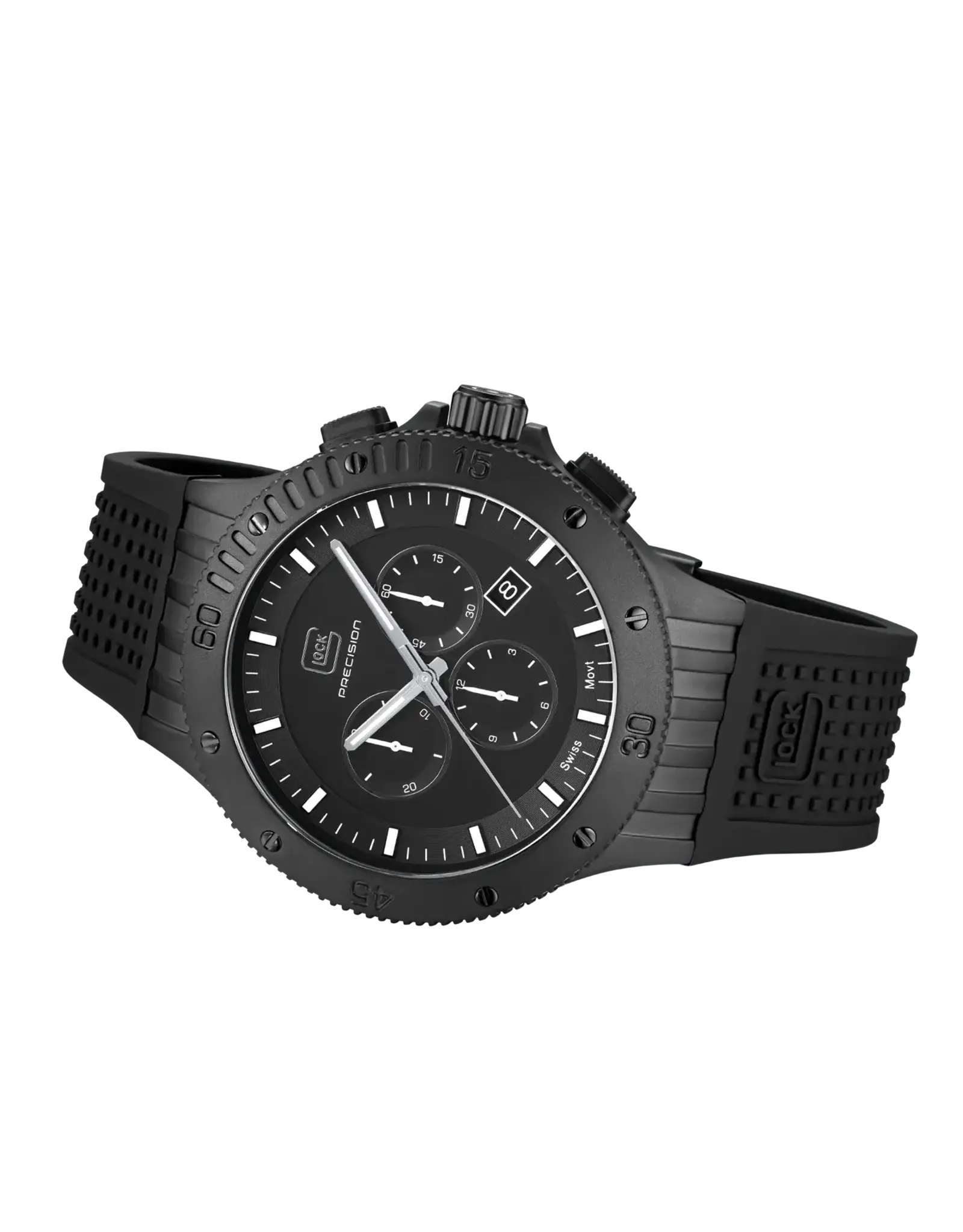Glock Glock Watch-Black Steel Case/Black Strap