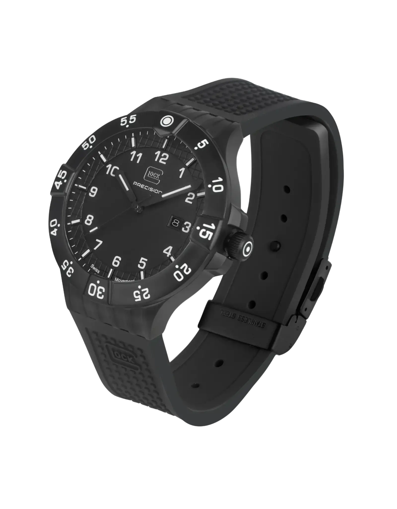 Glock Glock Watch-Black Steel Case/Black Strap