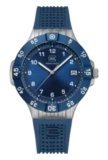 Glock Glock Watch-Silver & Blue Steel Case/Blue Strap