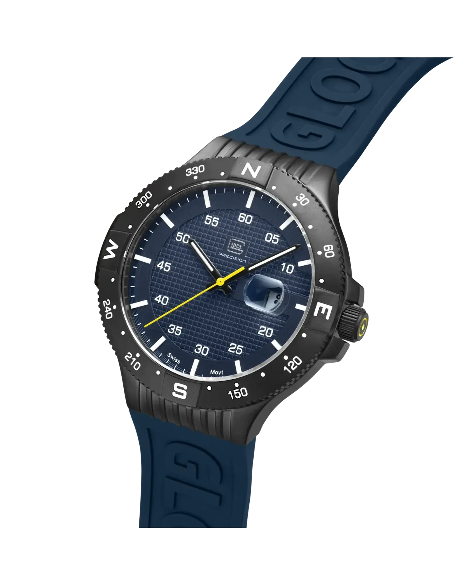 Glock Glock Watch-Black Steel Case/Blue Strap