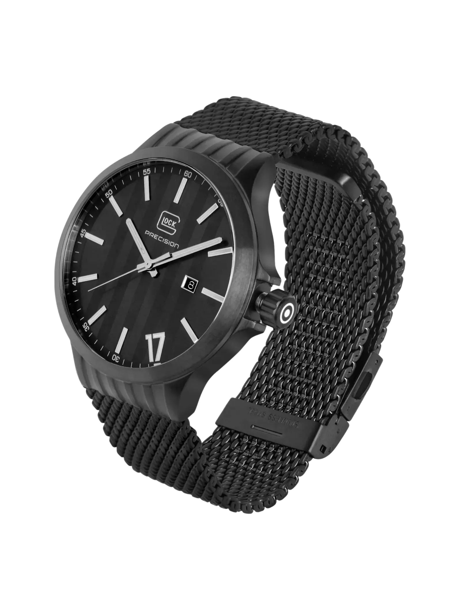 Glock Glock Watch-Black Steel Case/Black Mesh Strap