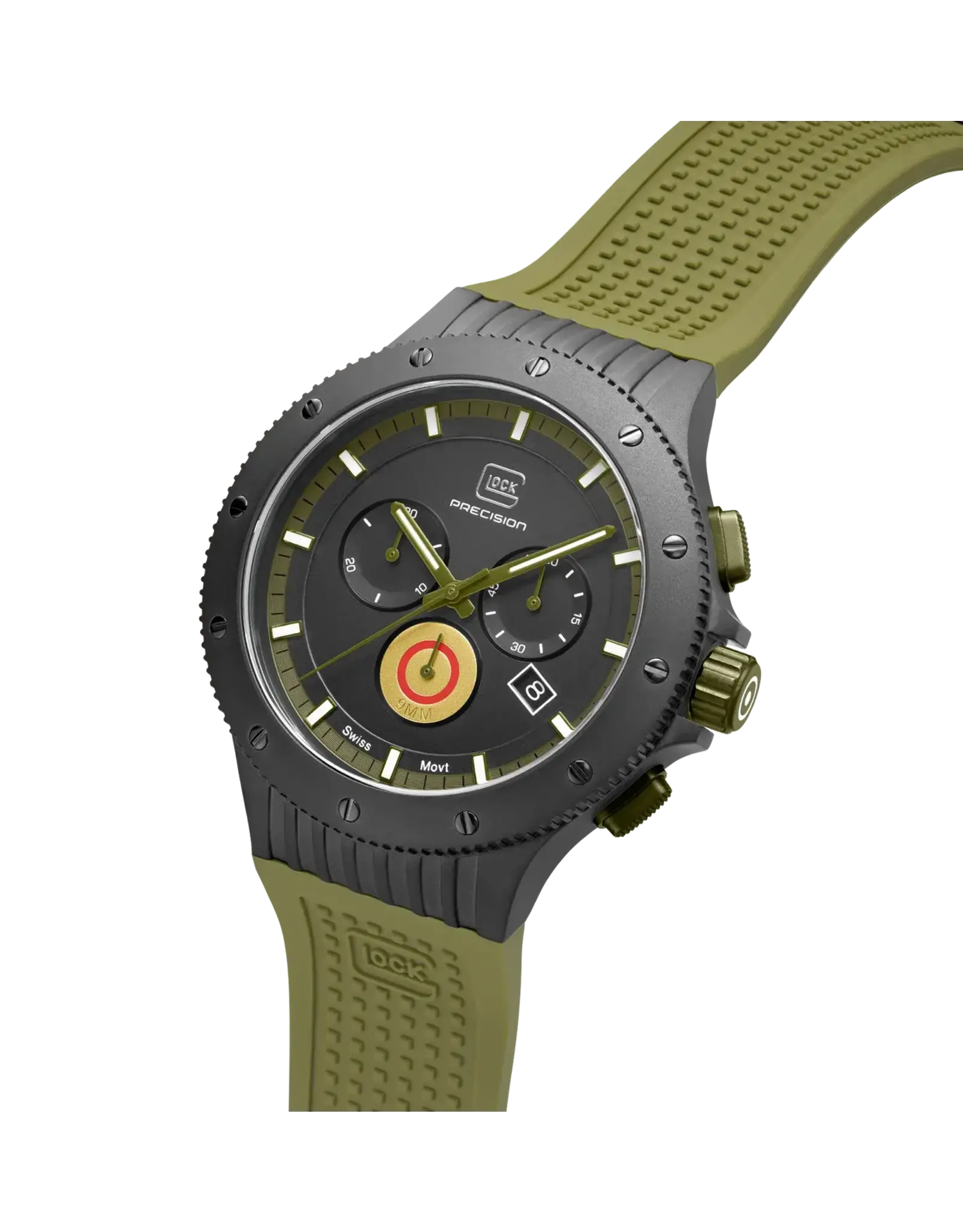 Glock Glock Watch-Limited Edition Black Titanium Case/Green Strap