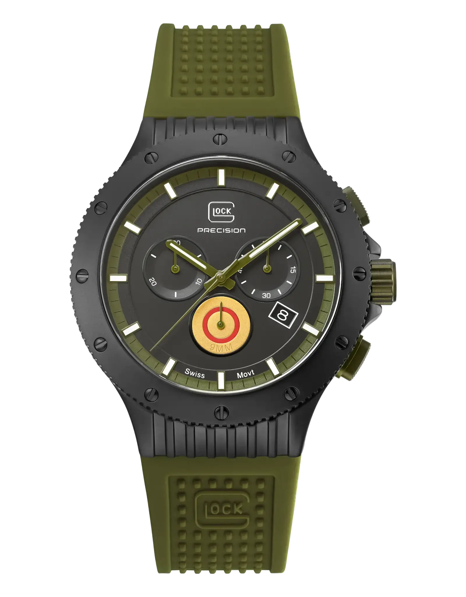 Glock Glock Watch-Limited Edition Black Titanium Case/Green Strap