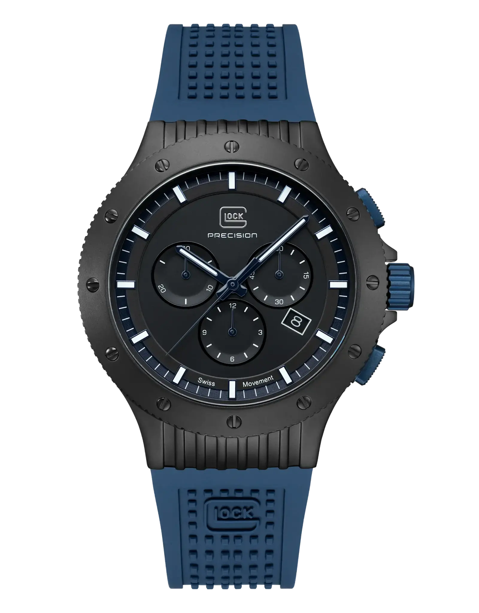 Glock Glock Watch-Limited Edition Black Steel Case/Blue Strap