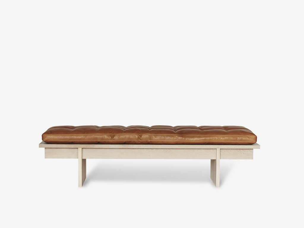 Thom Fougere for Mjölk Thom Fougere Daybed (White Oak & Cognac Leather)