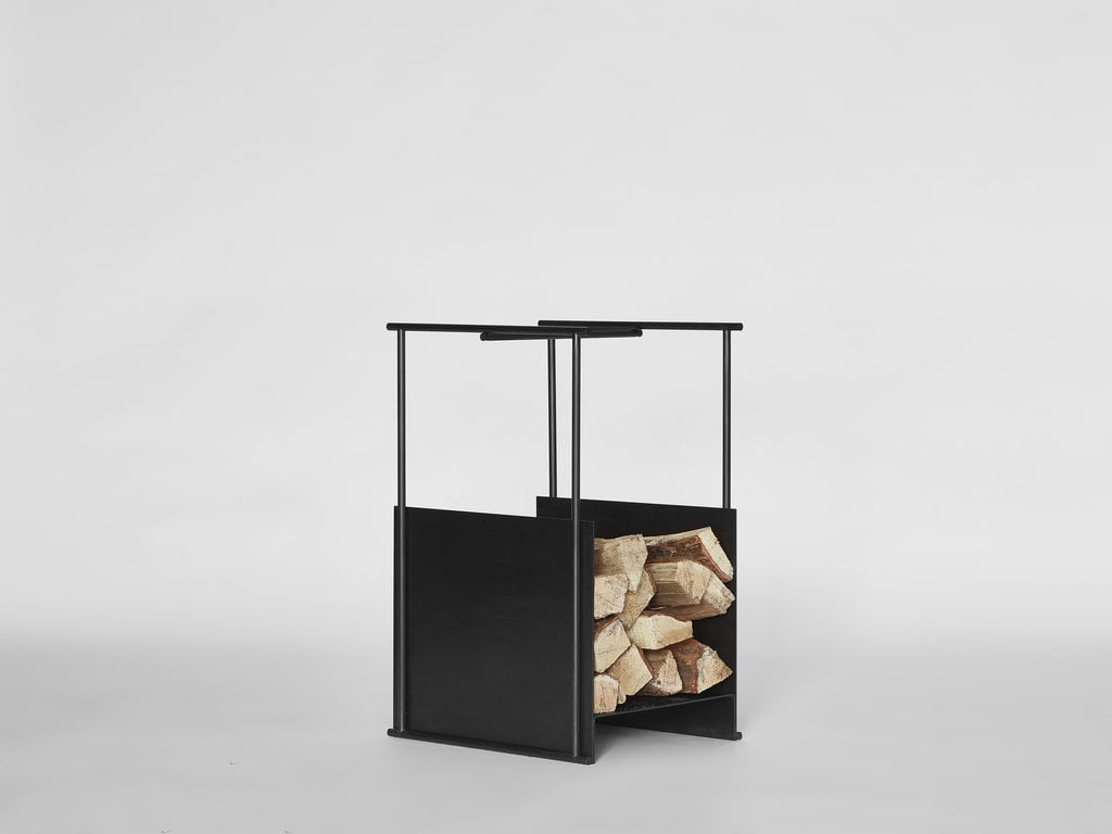 Thom Fougere for Mjölk Firewood Hutch (Black Oiled Brass)