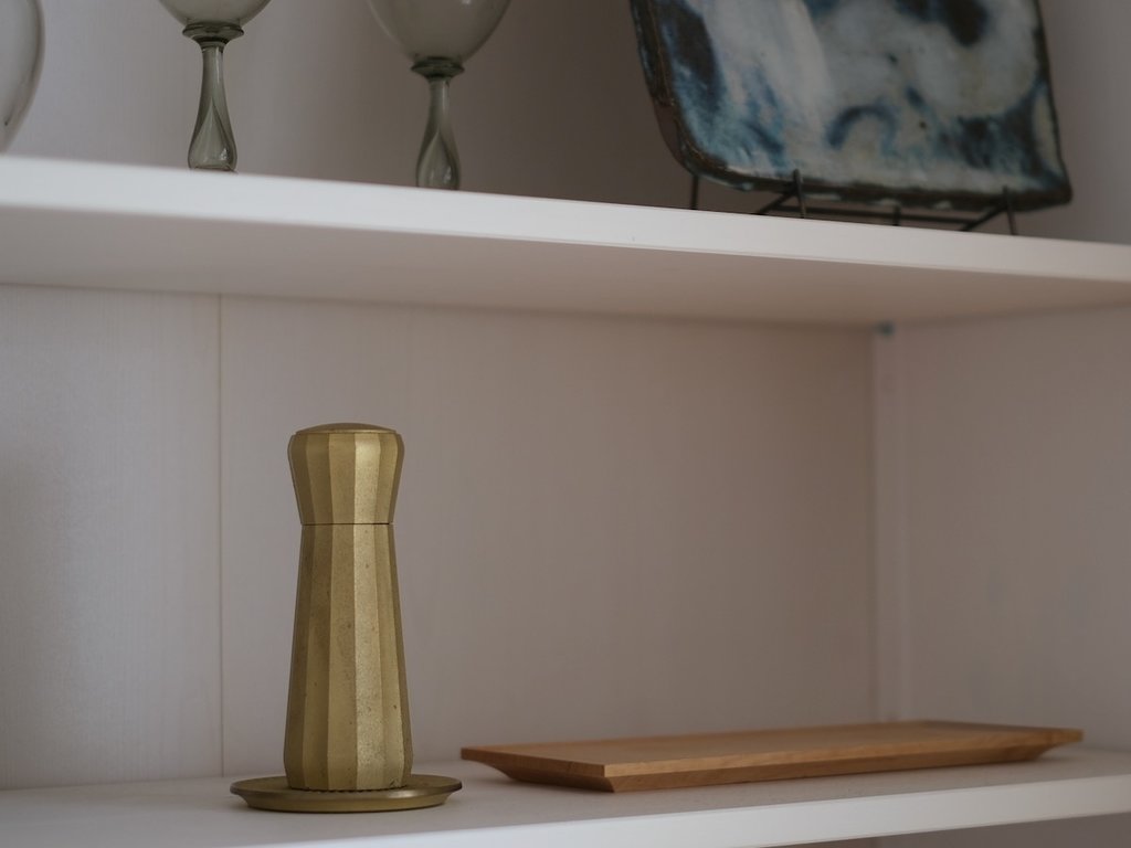 Oji Masanori for Mjölk Cast Brass Pepper Mill