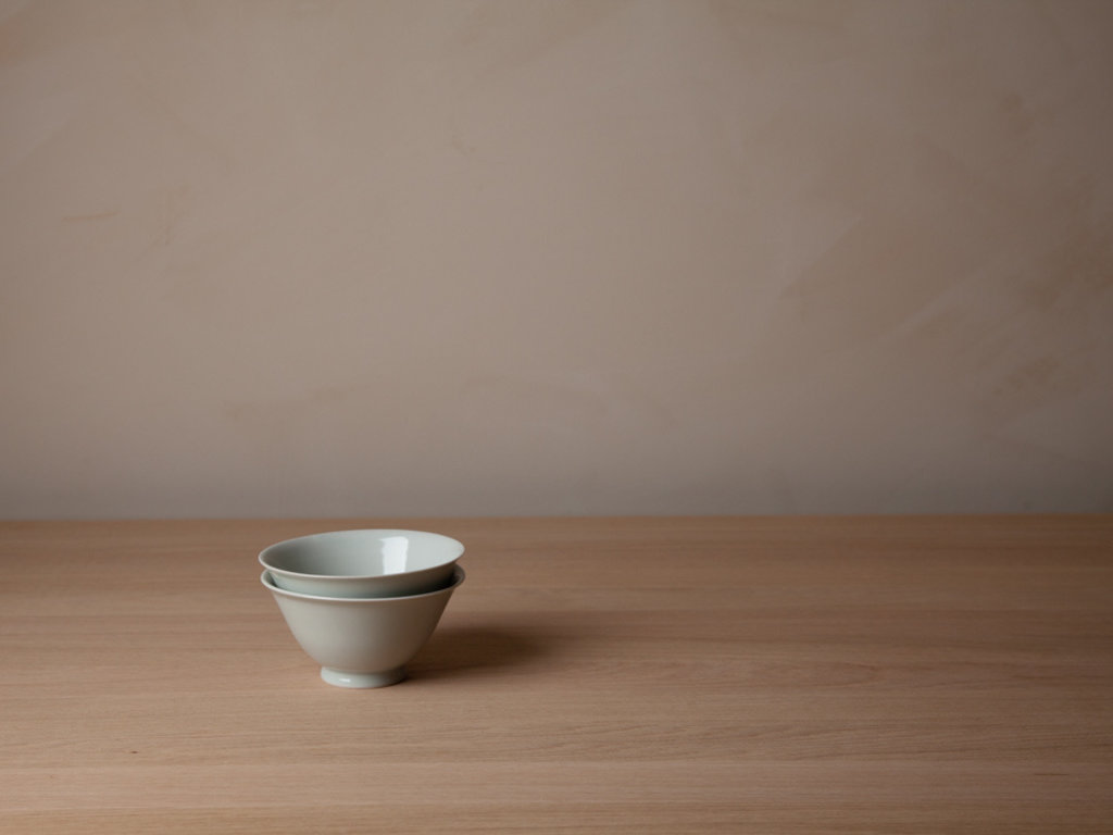 Jurgen Lehl Light blue celadon Porcelain Small Rice Bowl