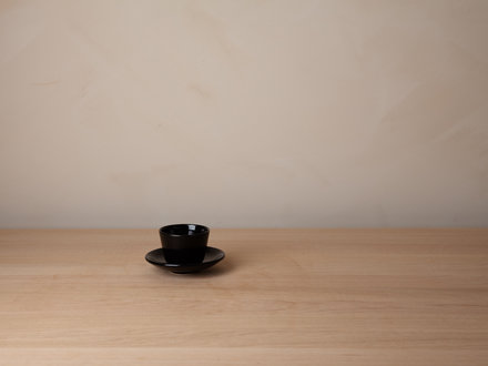 Ingegerd Råman Espresso Cup and Saucer Set (Black)