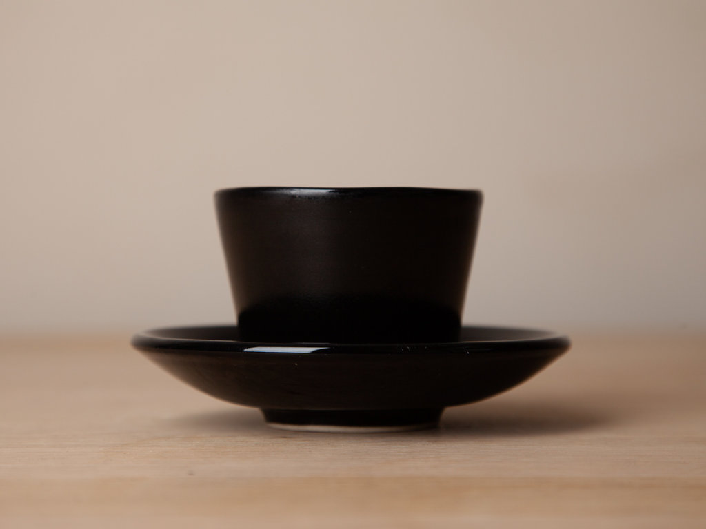 Ingegerd Råman Espresso Cup and Saucer Set (Black)