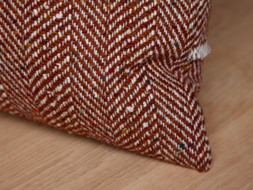 Mourne Textiles Textured Herringbone Cushion (Bracken)