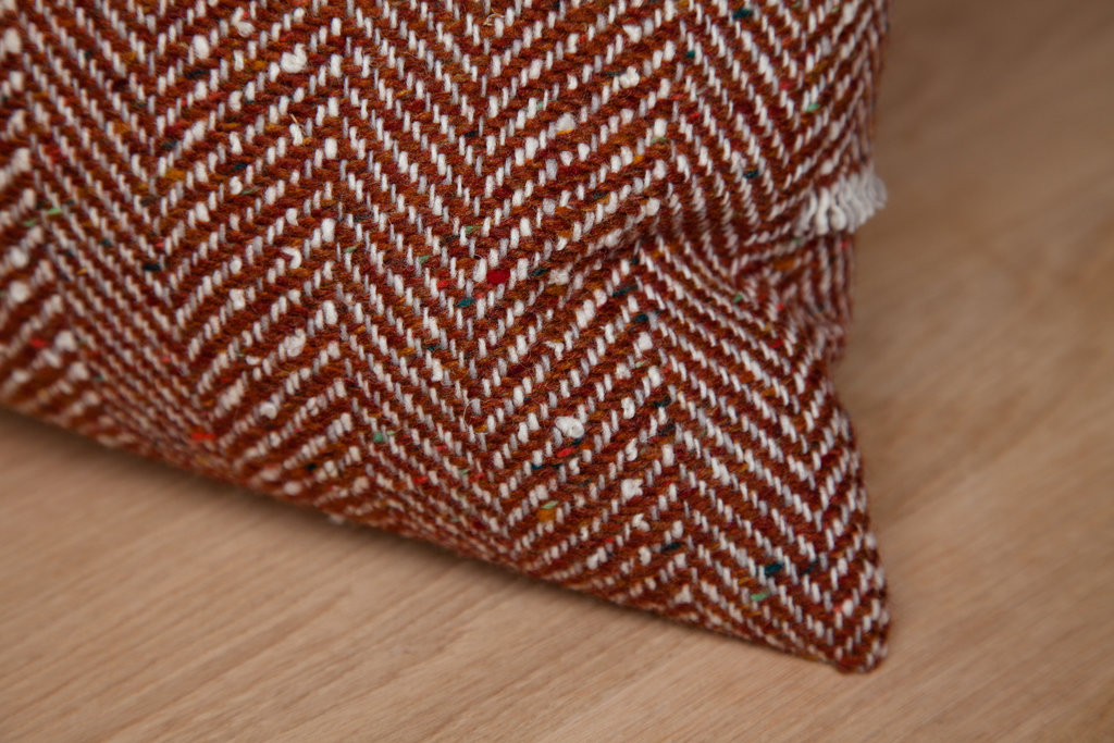 Mourne Textiles Textured Herringbone Cushion (Bracken)