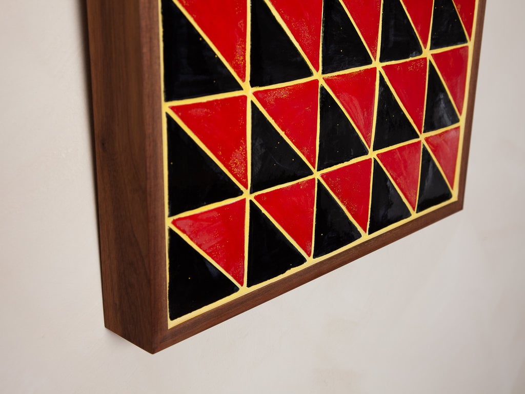 Renaud Sauvé Red and Black Porcelain Triangles