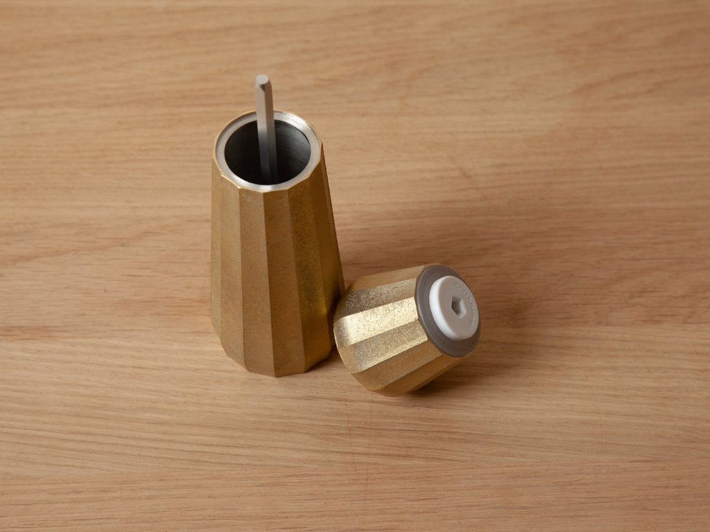 Oji Masanori for Mjölk Cast Brass Pepper Mill