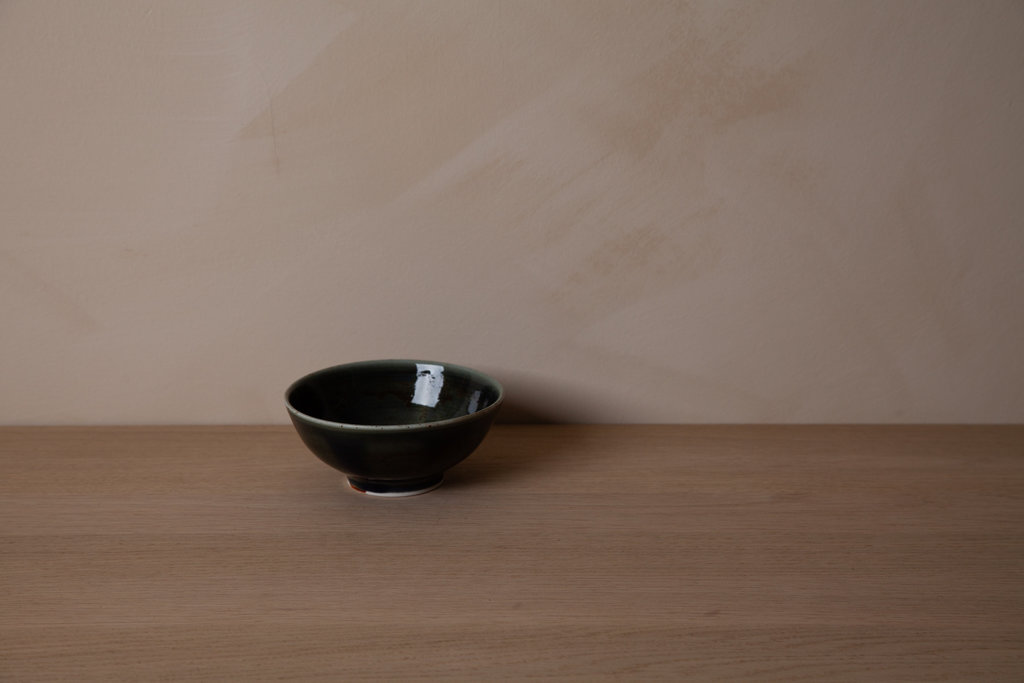 Renaud Sauvé Porcelain Bowl with Dark Blue Glaze