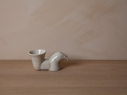 Renaud Sauvé Porcelain Vessel with the Head of an Eagle