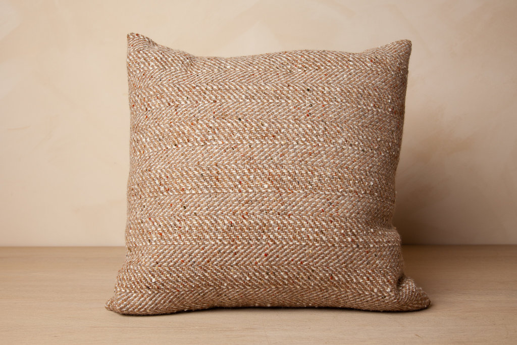 Mourne Textiles Textured Herringbone Cushion (Autumn Walnut)