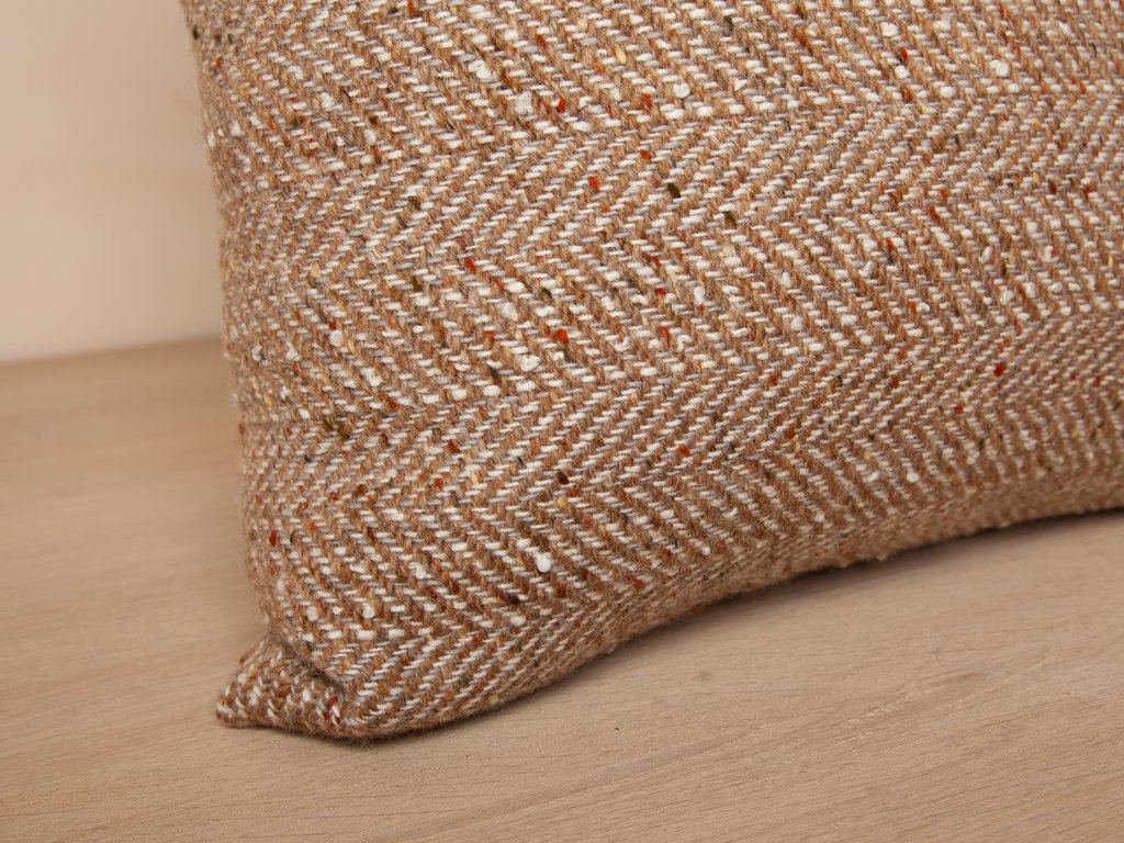 Mourne Textiles Textured Herringbone Cushion (Autumn Walnut)