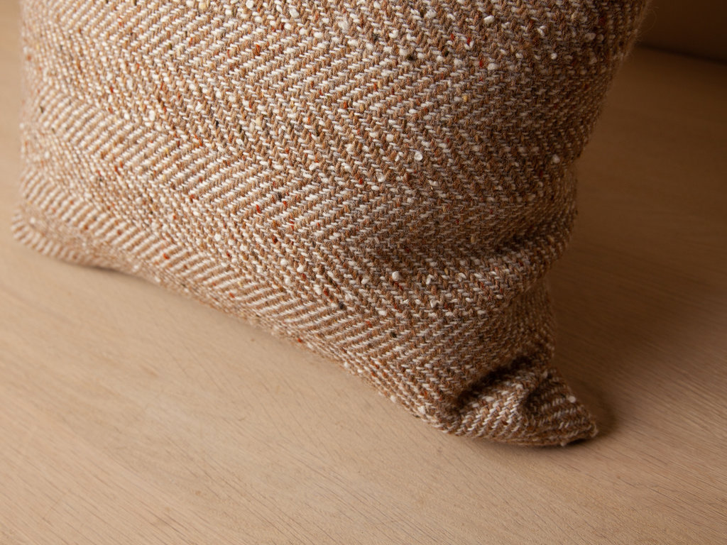 Mourne Textiles Textured Herringbone Cushion (Autumn Walnut)