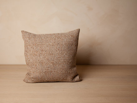 Mourne Textiles Textured Herringbone Cushion (Autumn Walnut)