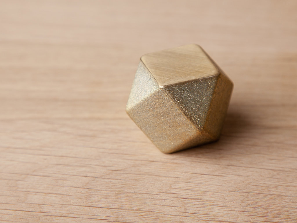 Oji Masanori Brass Paperweight (Square)