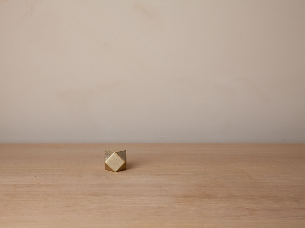 Oji Masanori Brass Paperweight (Square)