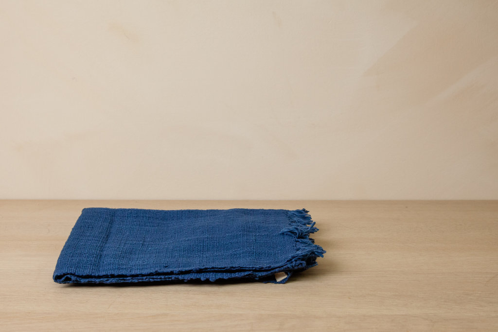 Jurgen Lehl Handspun Face Towel (Blue)