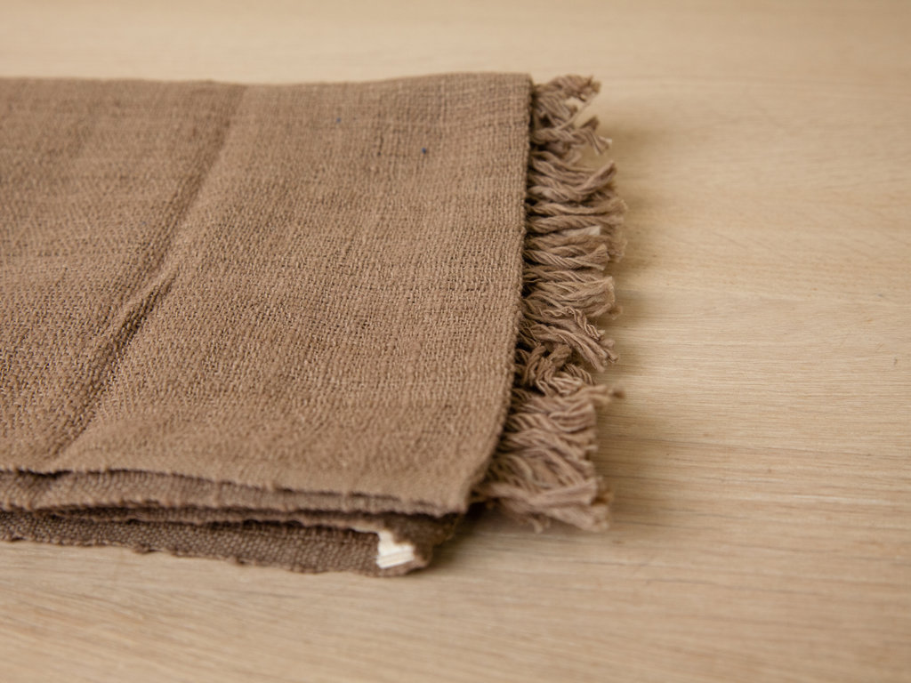 Jurgen Lehl Handspun Face Towel (Brown)