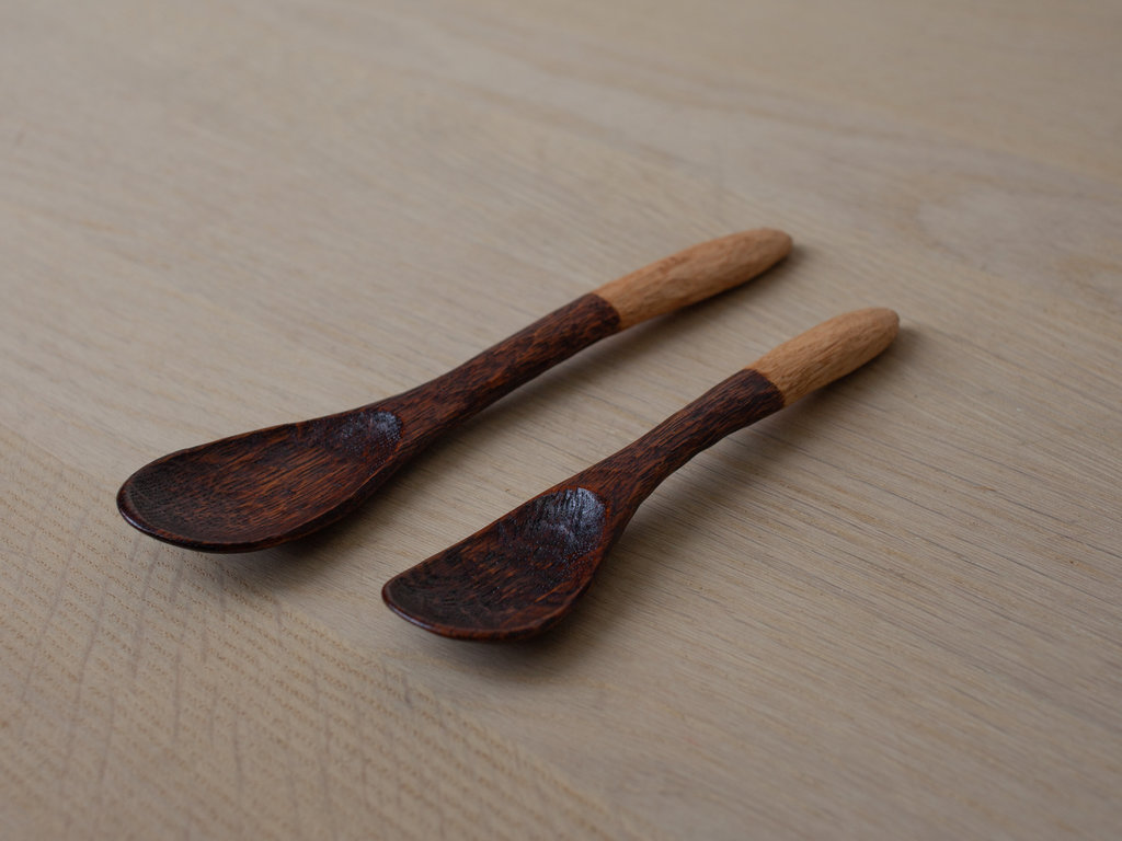 Kanji Matsumoto Large Lacquered Oak Spoon