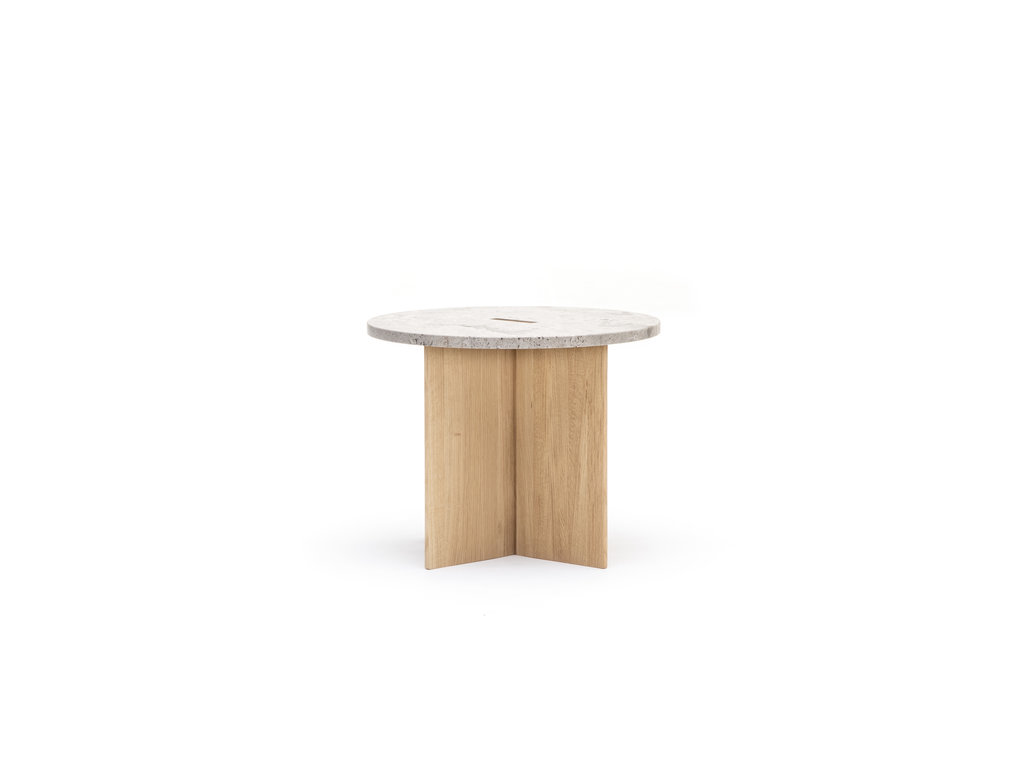 Karimoku Case N-ST01 Small Coffee Table (Wood and Marble)