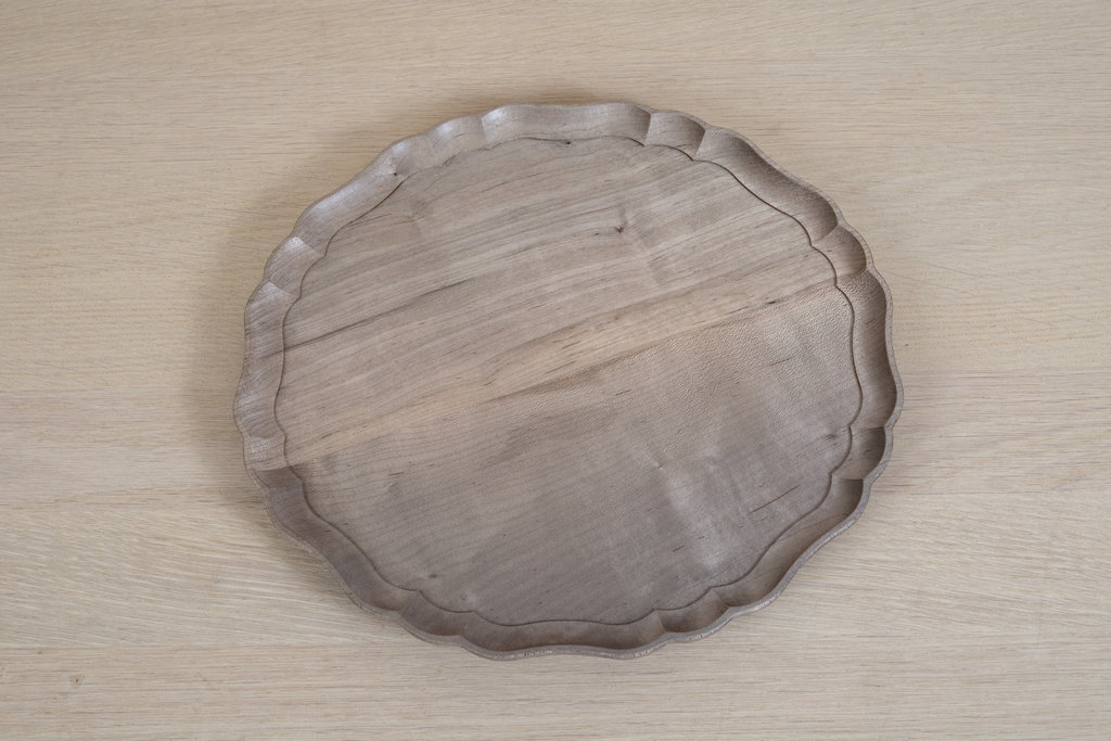 Masashi Ifuji Italian Round Plate — Gray (Large)