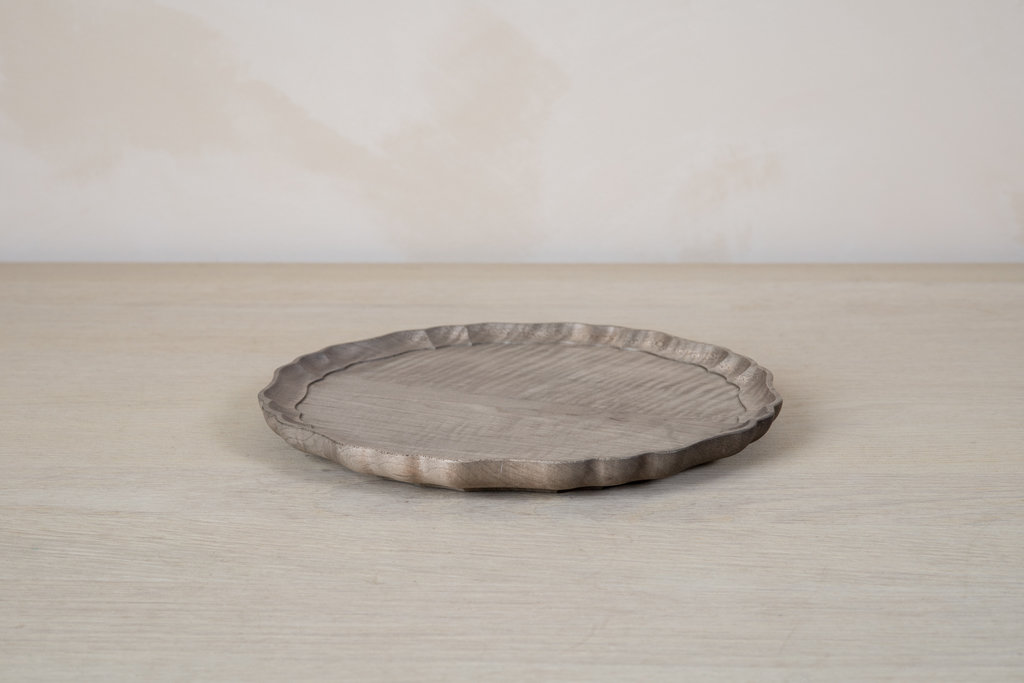 Masashi Ifuji Italian Round Plate — Gray (Medium)