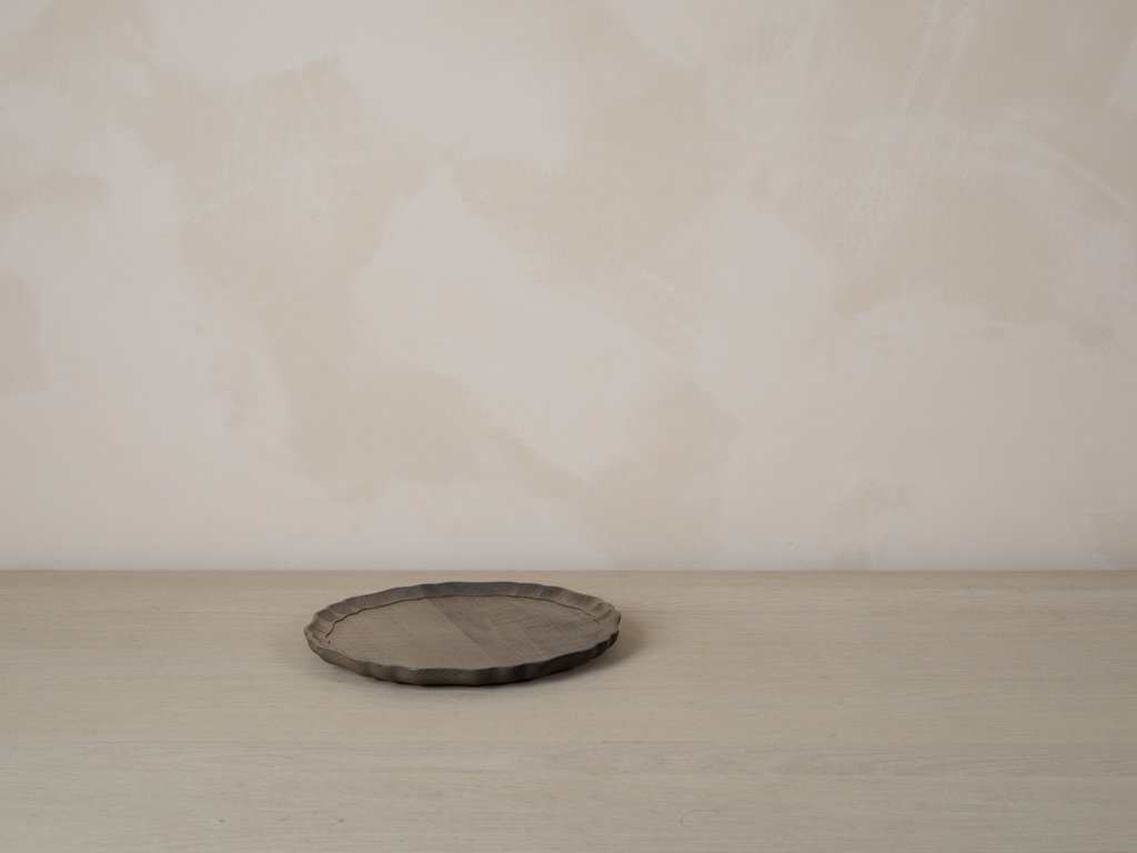 Masashi Ifuji Italian Round Plate — Gray (Medium)